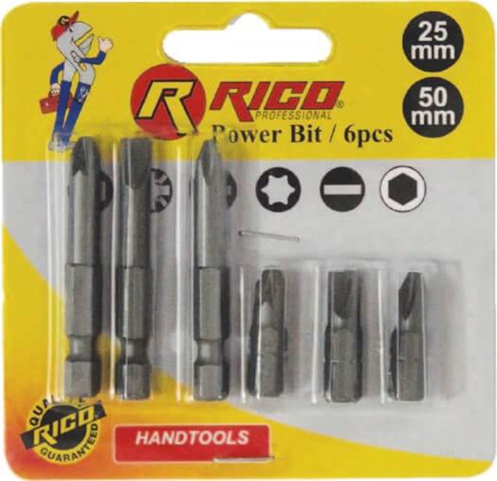 Rico 6 Parça Bits Uç Seti 25mm-50mm