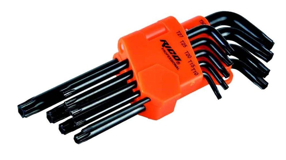 RİCO 9 Parça Vakumlu Allen Delikli Torx Kısa
