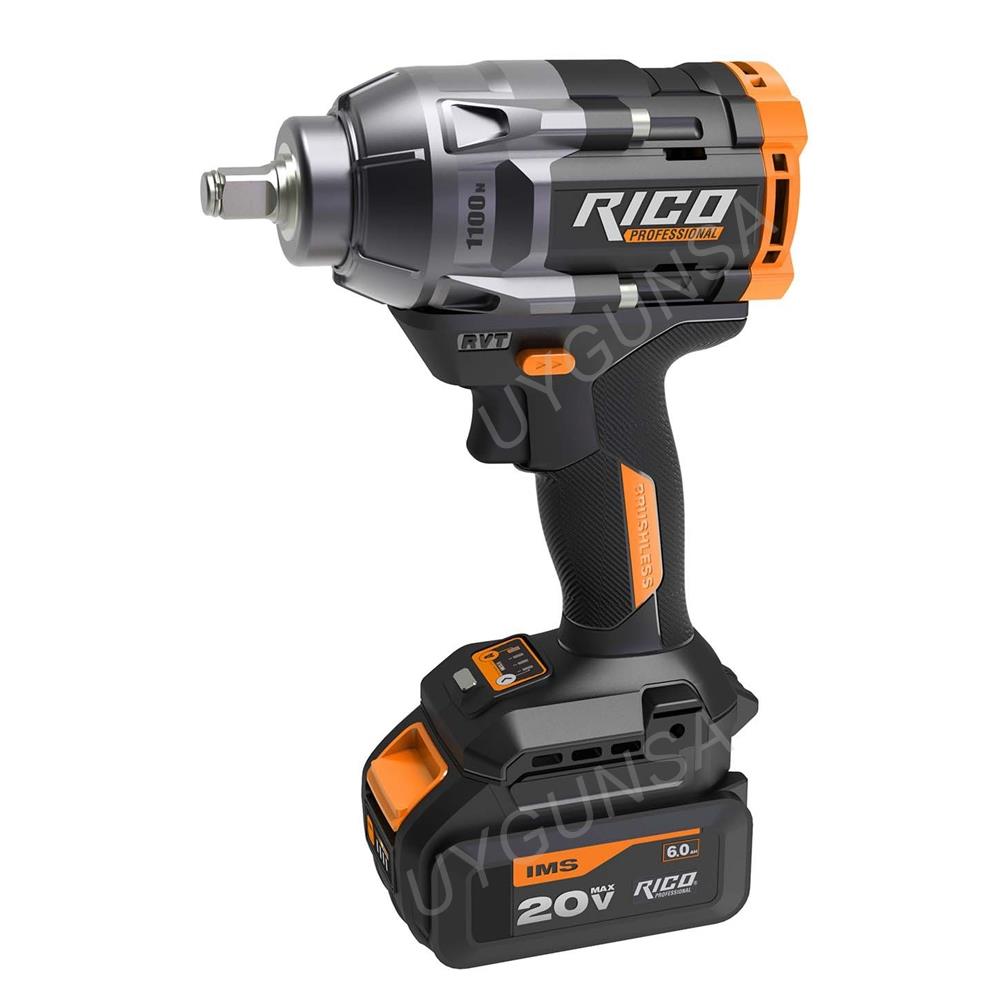 Rico RE0005 1/2 Pro Şarjlı Somun Sıkma Tabancası 1100NM 20V 6Ah
