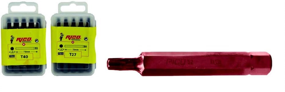 RİCO T20-10x75 Torx Bits Uç Kaplamalı