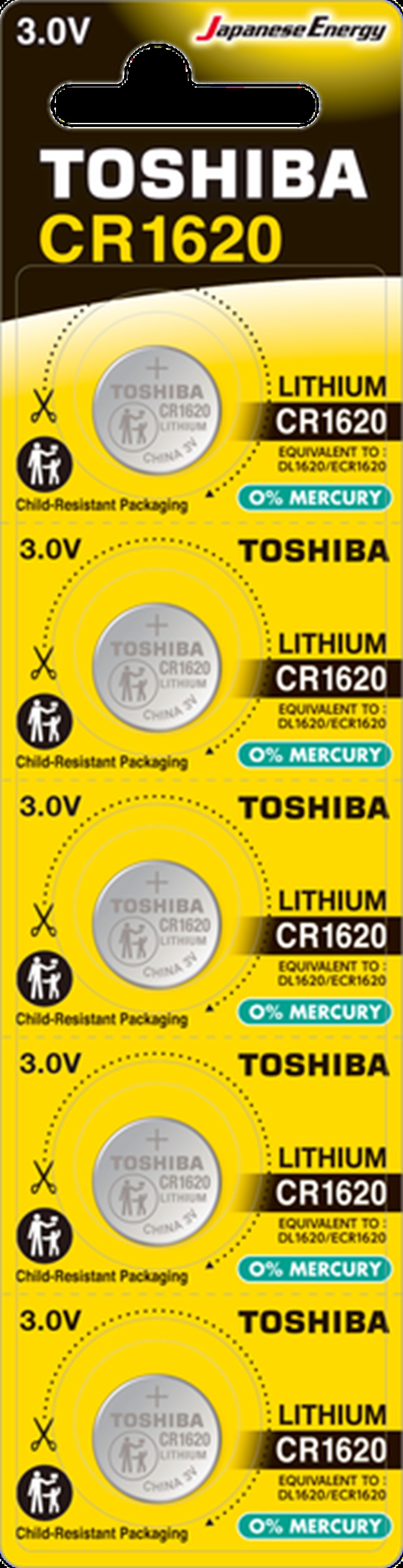 TOSHIBA CR 1620 LITHIUM 5Lİ PİL