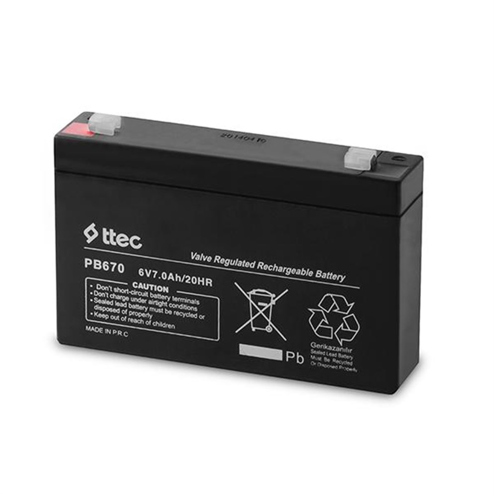 TTEC 6V 7AH BAKIMSIZ KURU AKÜ