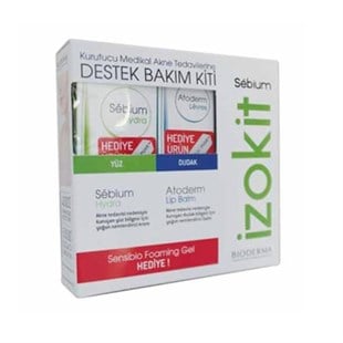 Bioderma İzokit Sebium Hydra + Atoderm Lip Balm Akne Seti