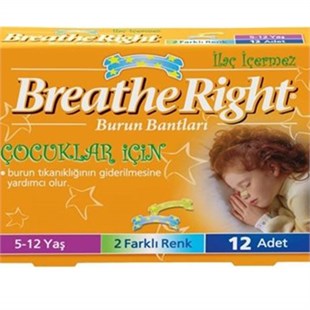 Breathe Right Çocuklar İçin Burun Bandı 12 Adet