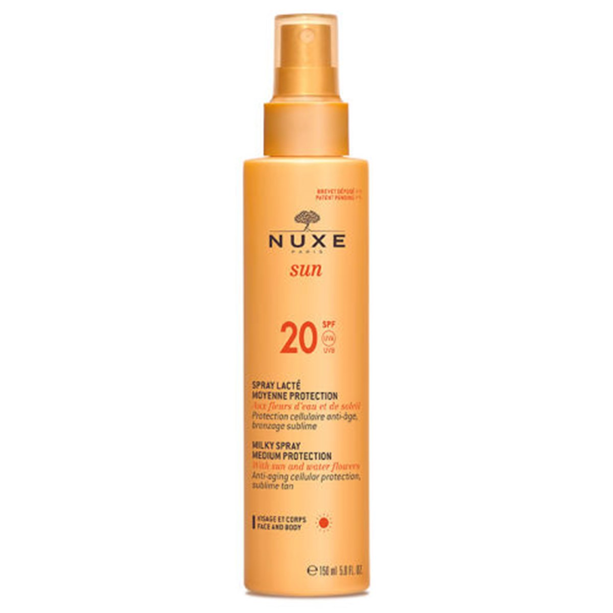 Nuxe Sun Milky Spray for Face and Body SPF 20 150 ml 