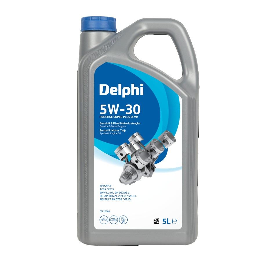 DEL CEL10006 | Motor Yağı 5W30 5 LT Dexos 2 Tam Sentetik DELPHİ