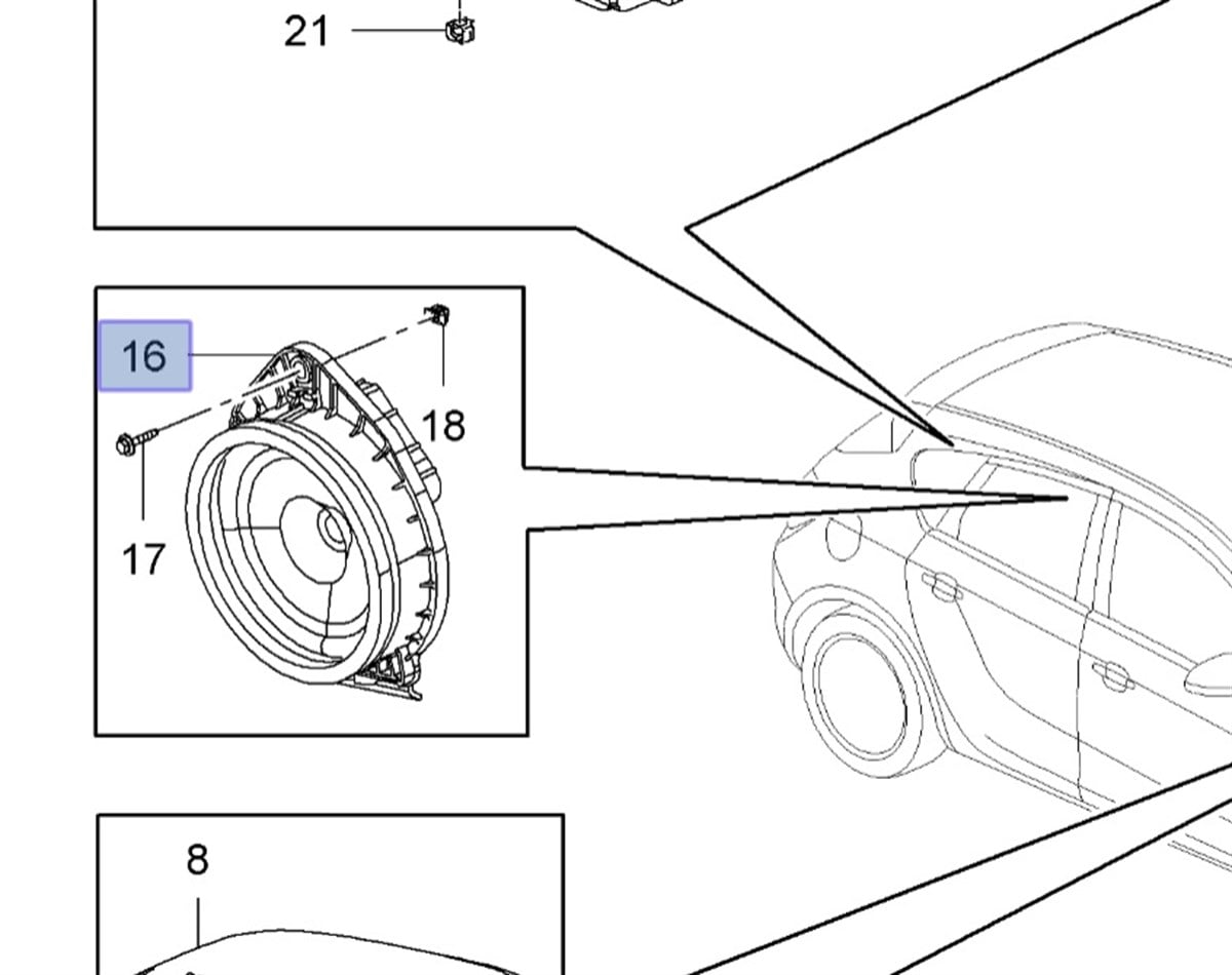 Opel Astra J Arka Kapı Hoparlörü GM