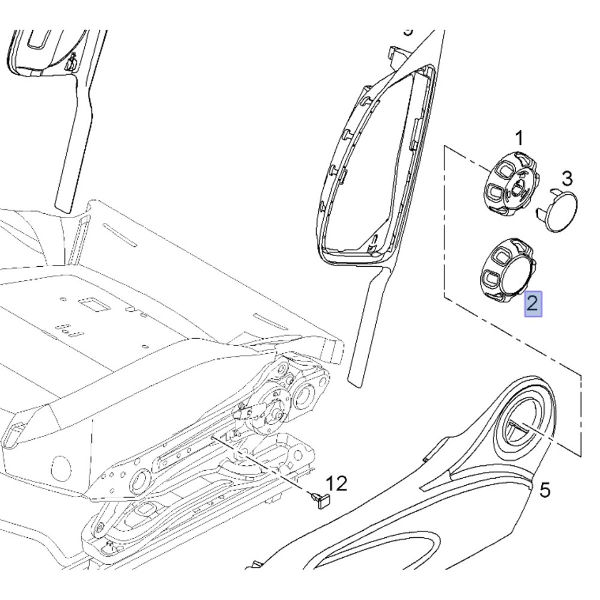 Opel Corsa D 5 Kapı Ön Koltuk Ayar Makarası Siyah Orjinal