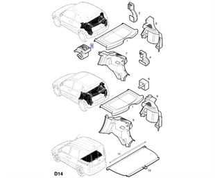 Opel Corsa C Bagaj Pandizot Ayağı Sol Siyah GM
