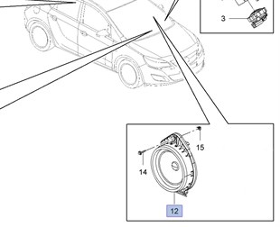Opel Astra J Ön Kapı Hoparlörü GM