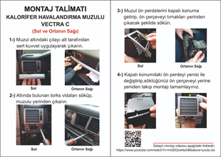 Opel Vectra C Sol Havalandırma Muzul Izgarası