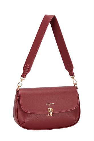 Kadın Askılı Omuz Çantası Bordo