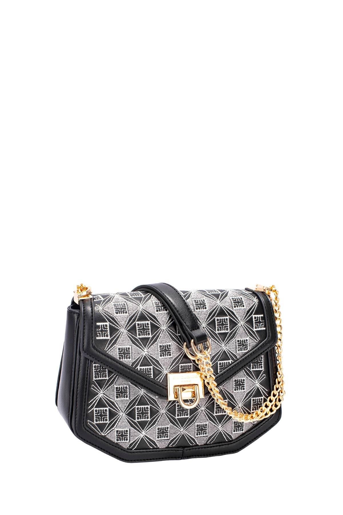 DAVID JONESKadın Omuz Çantası Siyah