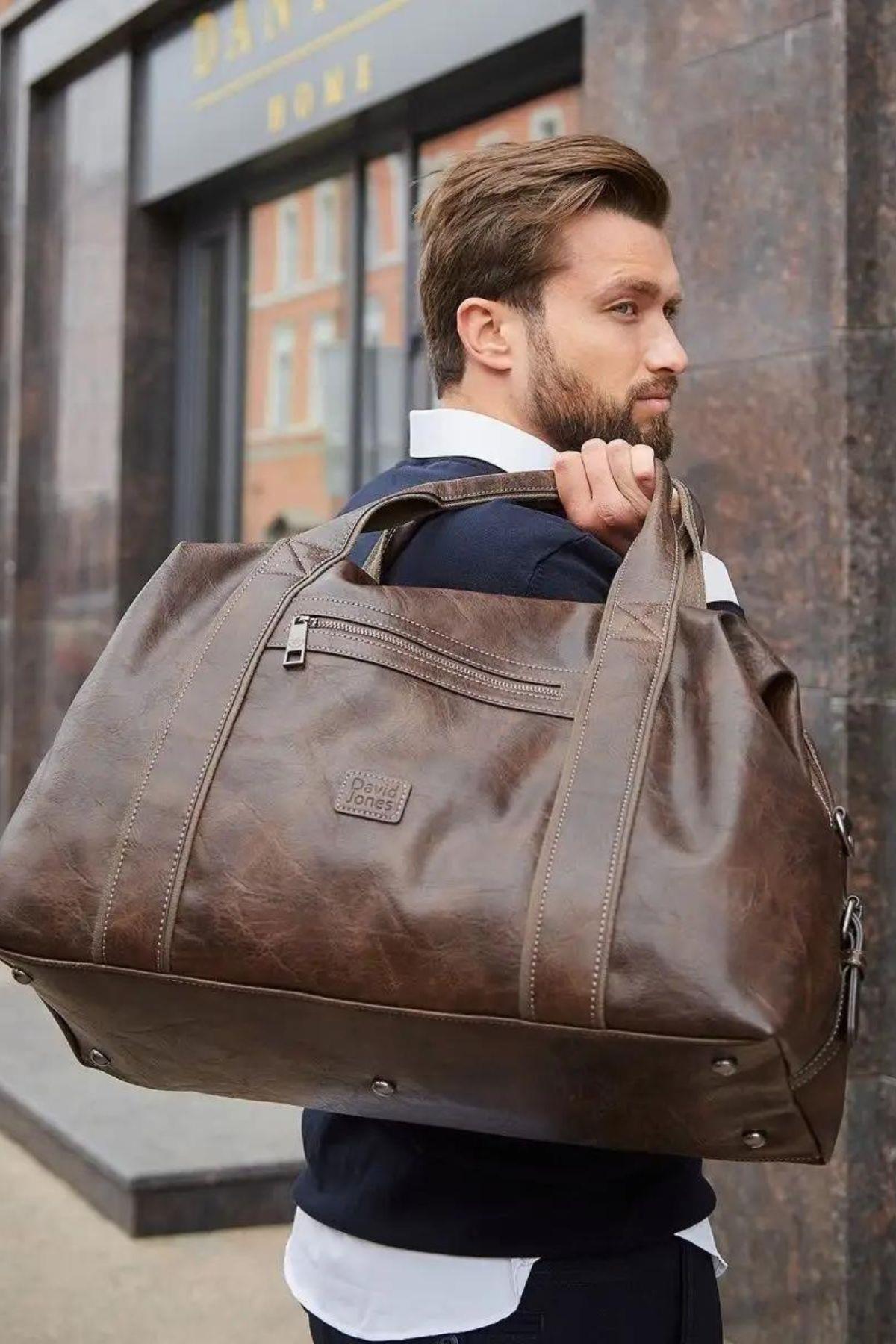 DAVID JONESUnisex El Valizi Koyu Kahve