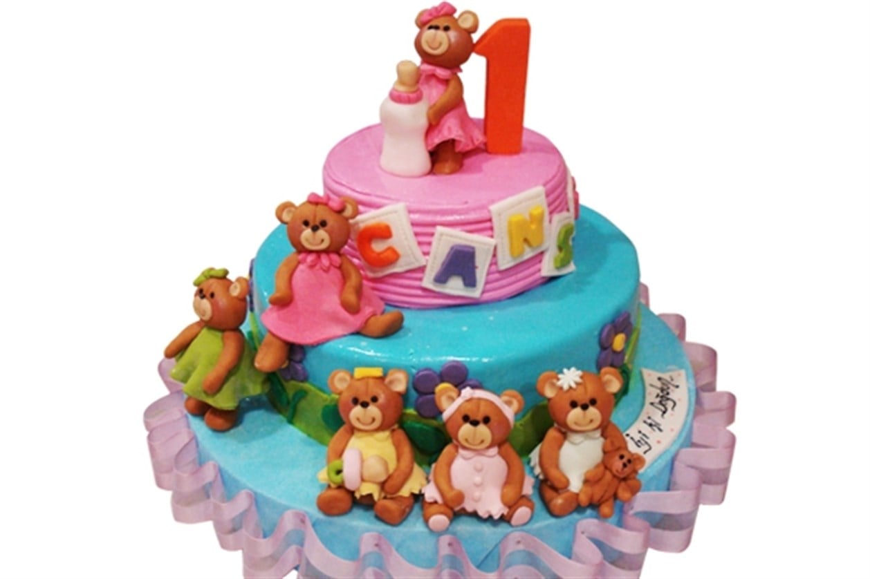 Ayıcıklı 2 Katlı Pasta