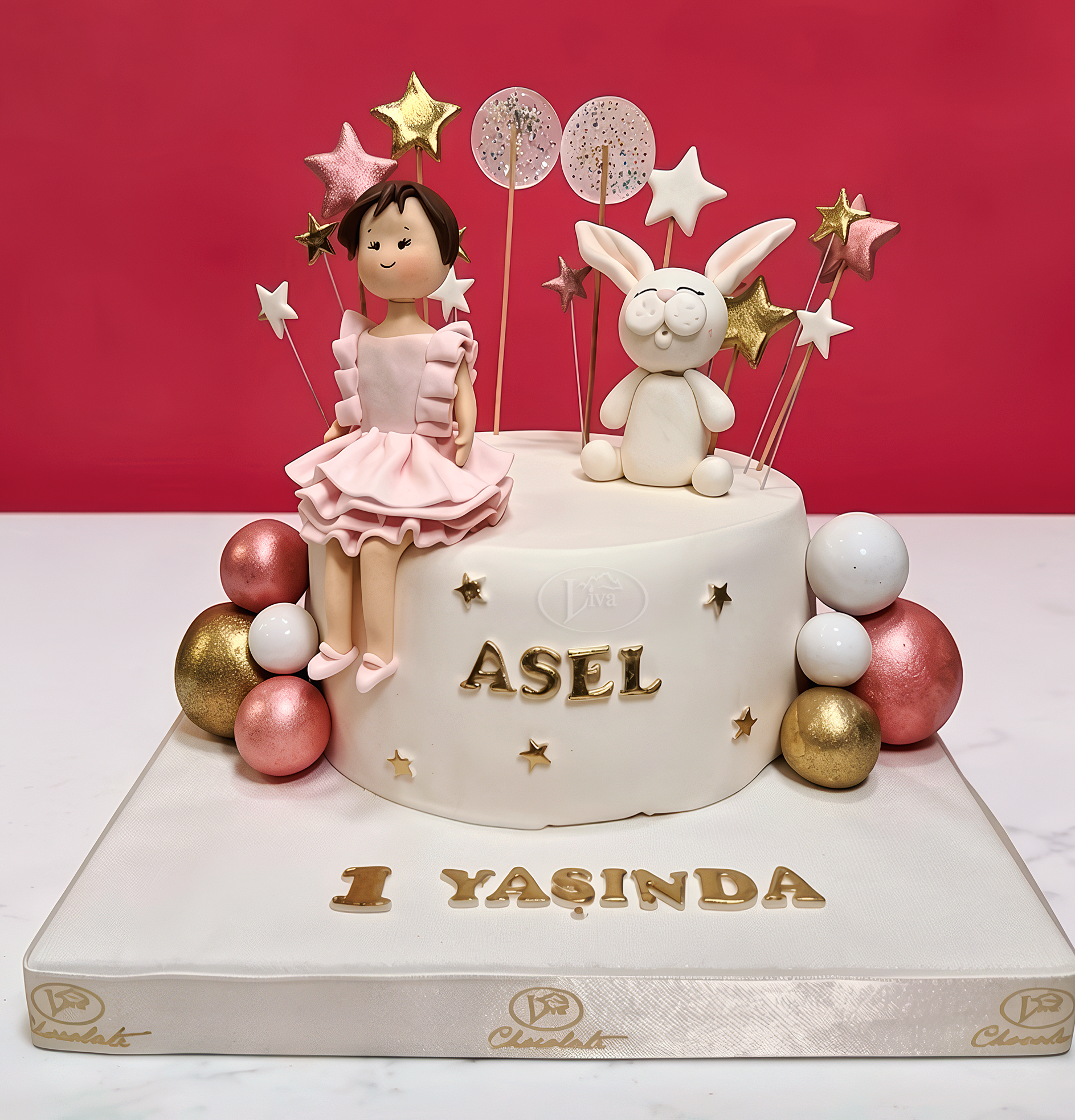 Cici Kız ve Tavşanı Özel Pasta