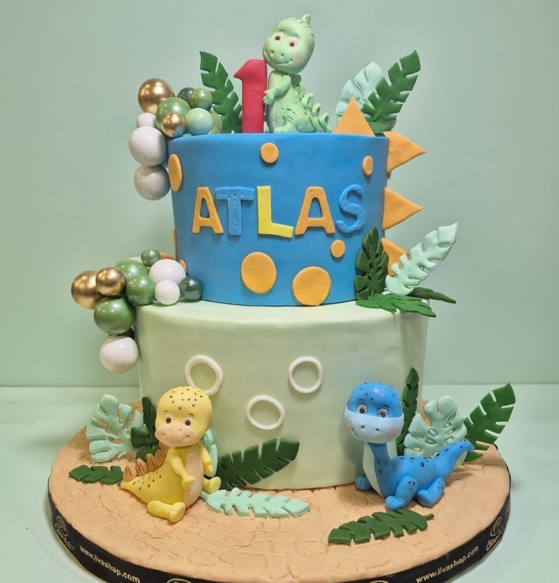 Minik Dino Atlas Doğum Günü Pastası