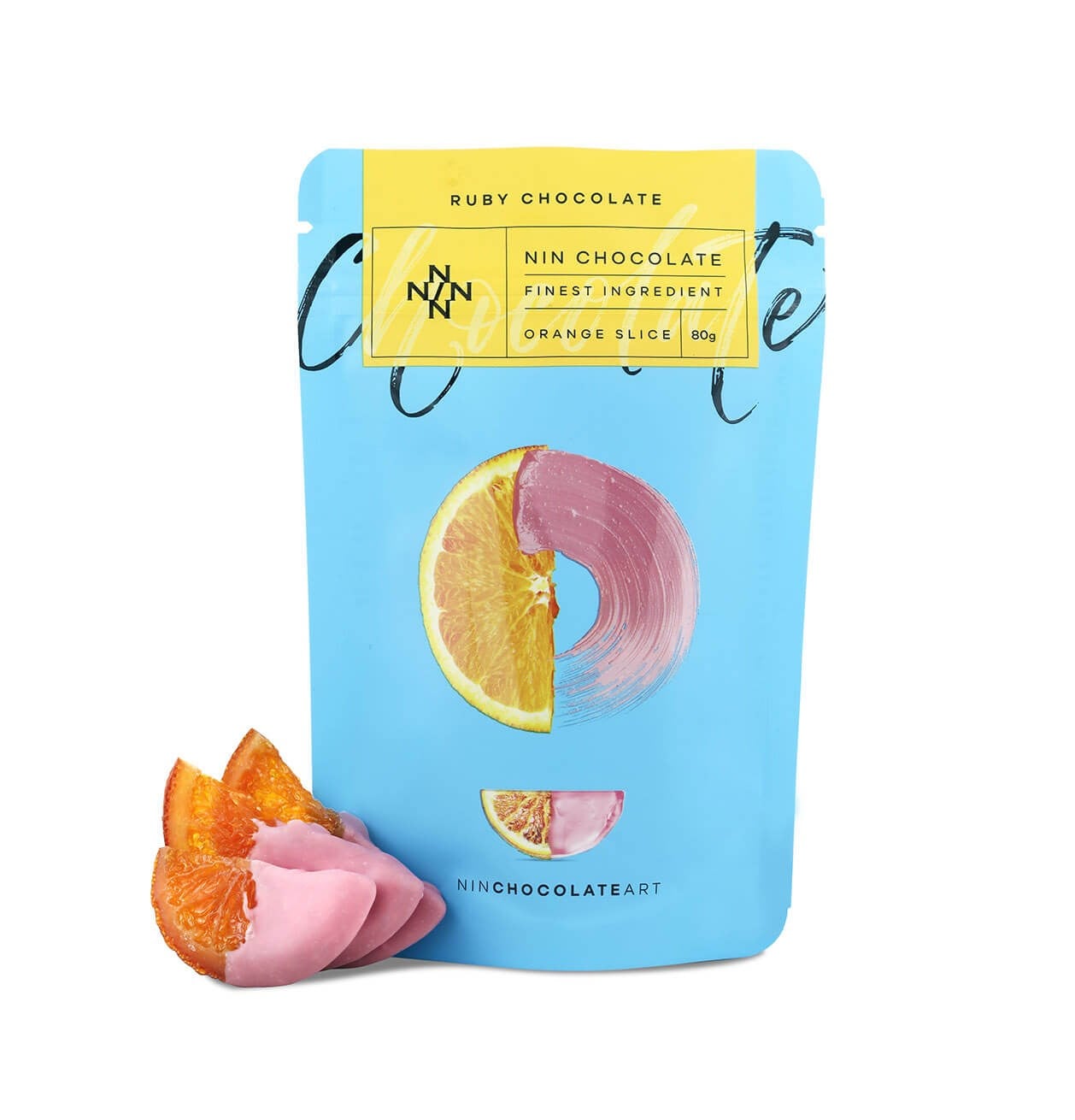 NiN Ruby Çikolata Kaplı Portakal Dilimi 80 gr