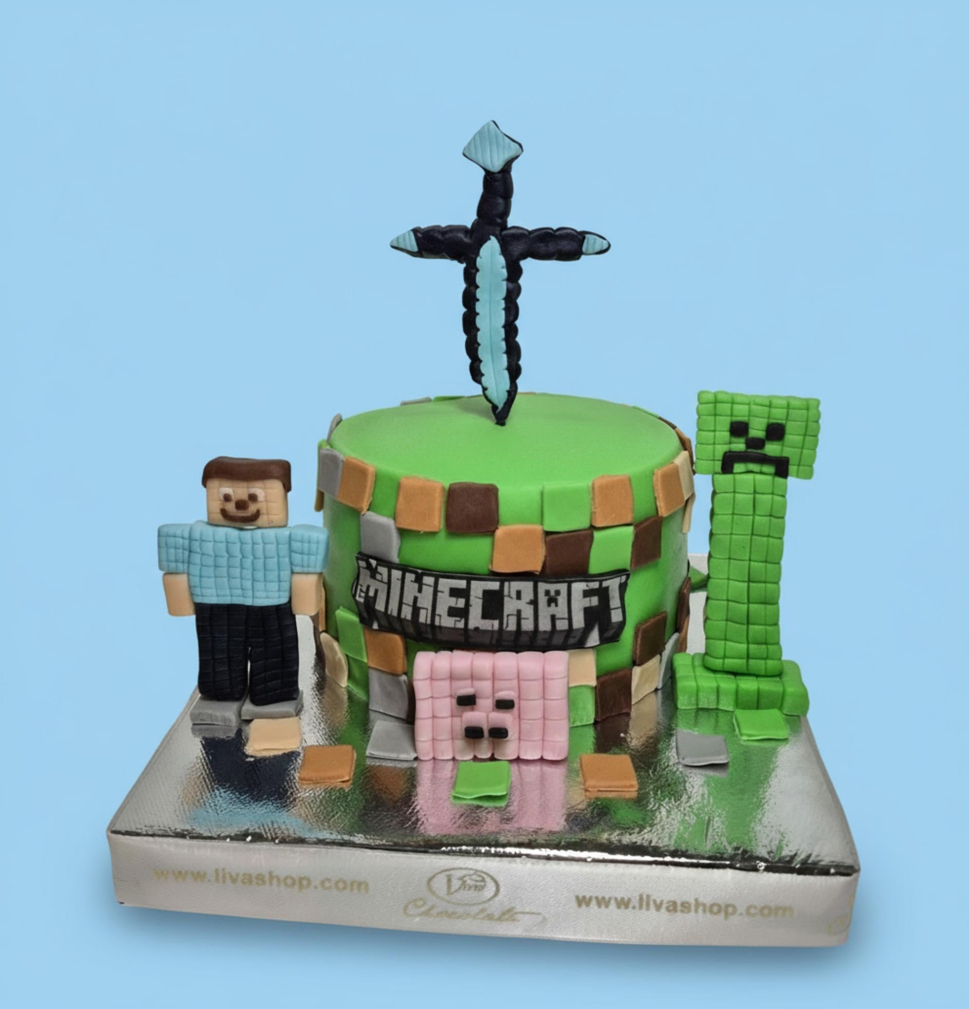 Steve ve Creeper Doğum Günü Pastası
