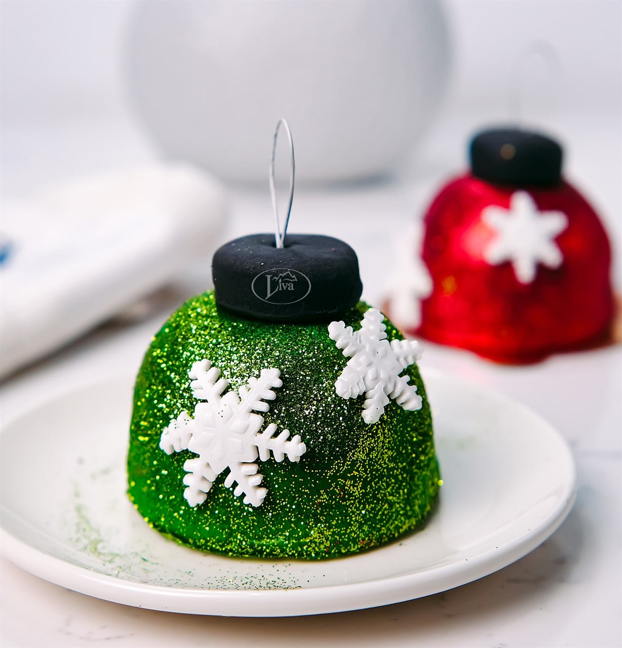 Yeşil Yılbaşı Topu Adet Pasta