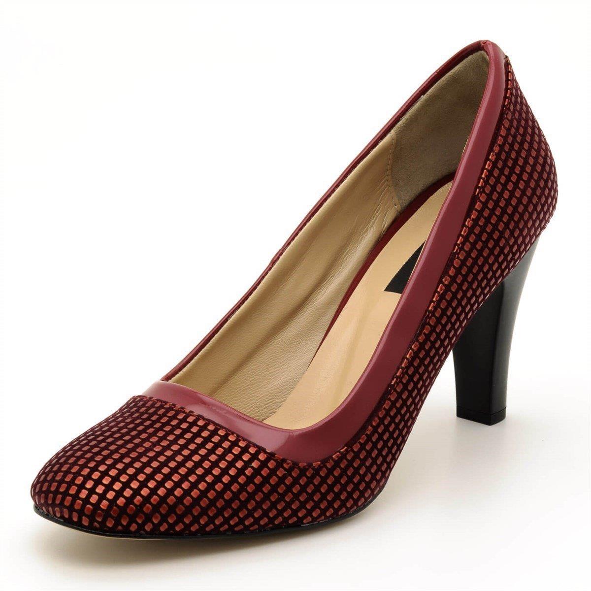 45 Numara 46 numara 47 Numara 48 numara 49 numara 50 numara Büyük Numara Kadın topuklu Stiletto Abiye 1973 Bordo