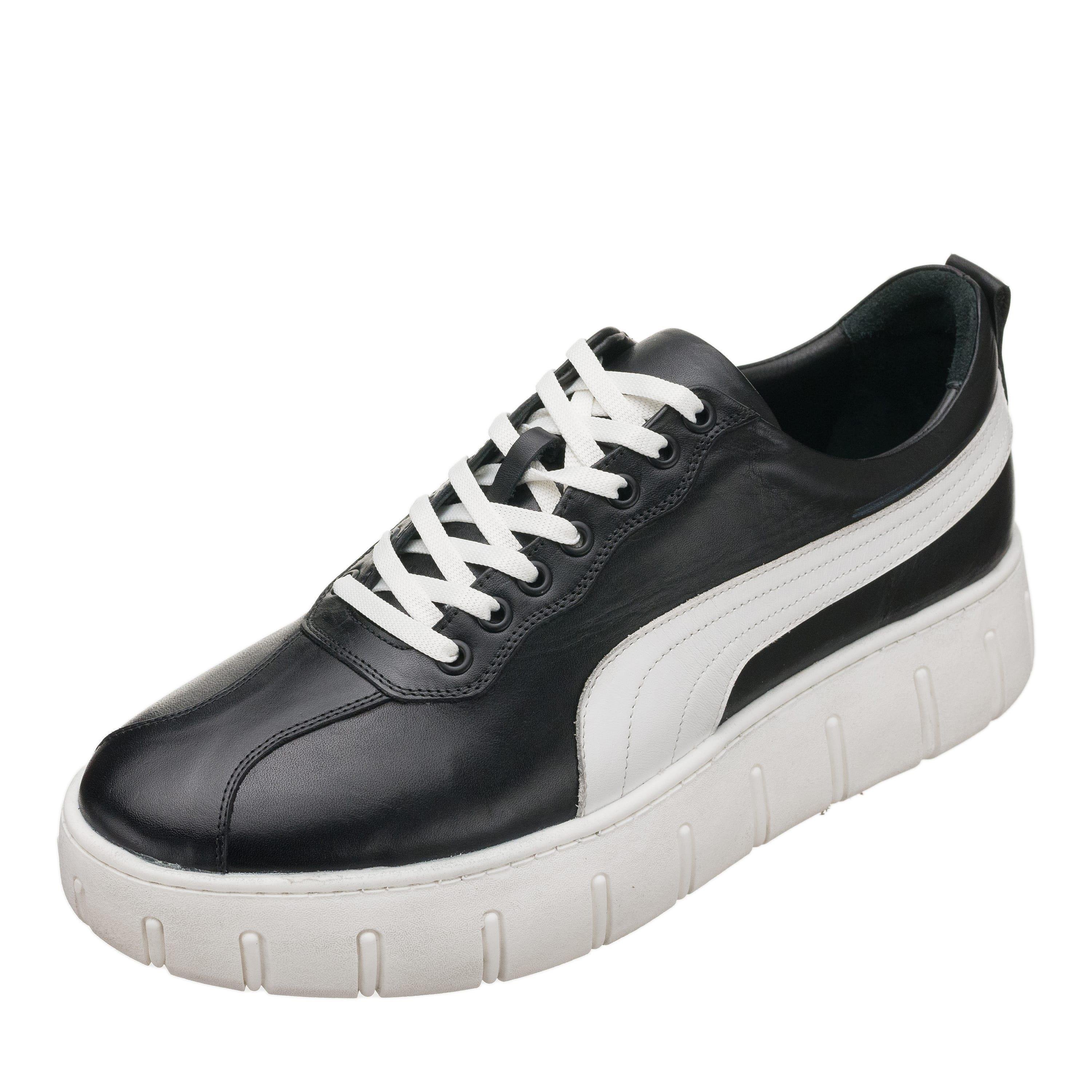 45 Numara 46 numara 47 Numara 48 numara 49 numara 50 numara Büyük Numara Erkek Deri Spor Gündelik Ayakkabı - KKPUM Siyah