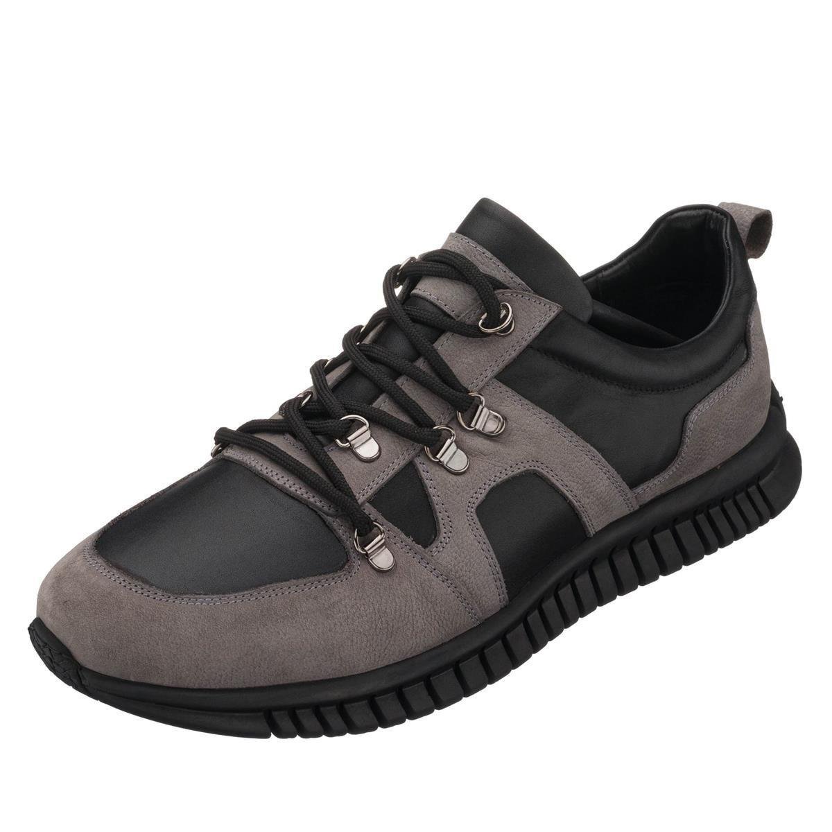 Gri Siyah Deri123, iriadam, 45 46 47 48 49 50 numara erkek spor deri ayakkabı, spor ayakkabı, büyük numara erkek spor, büyük beden geniş kalıp kaliteli deri spor ayakkabı, uygun fiyat