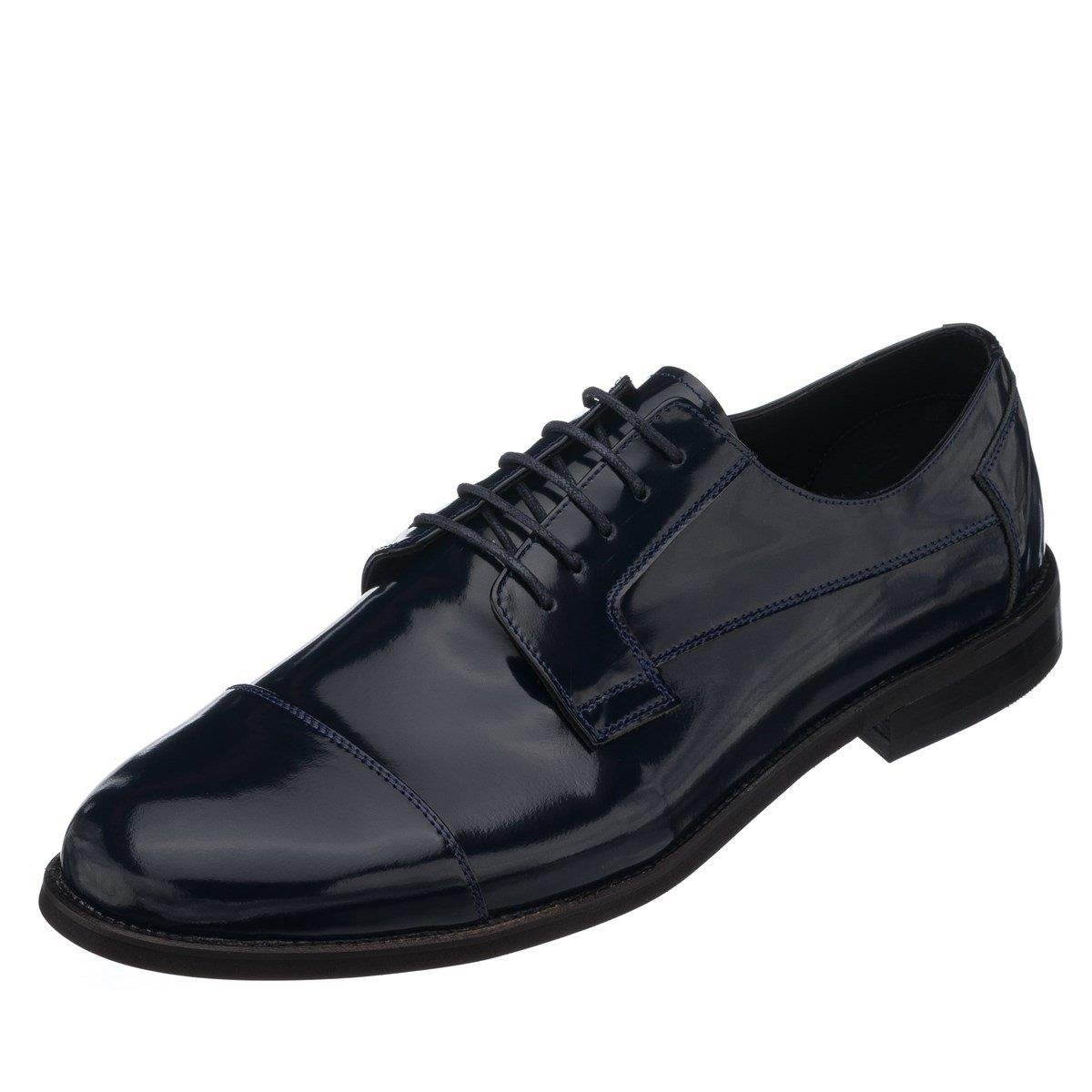 Koyu Lacivert, iriadam, 45 46 47 48 49 50 numara erkek klasik kundura ayakkabı, Deri Damat ve smokin ayakkabısı, büyük numara erkek klasik kundura, büyük beden geniş kalıp kaliteli klasik ayakkabı modelleri, uygun fiyat