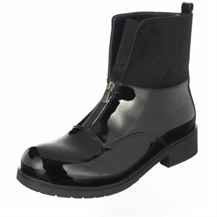 Costo shoesBot ve Çizme ModellerimizK902 Siyah Rugan Büyük Numara Kadın Bot 