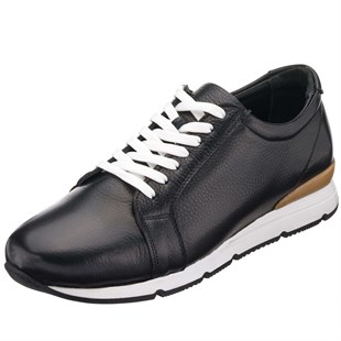 Costo shoesDeri Spor Ayakkabılar45 - 46 - 47 - 48 - AG803 Siyah Çift Katlı Termo Taban Büyük Numara Dana Derisi Rahat Geniş Kalıp Üst Kalite Erkek Spor Aykkabı