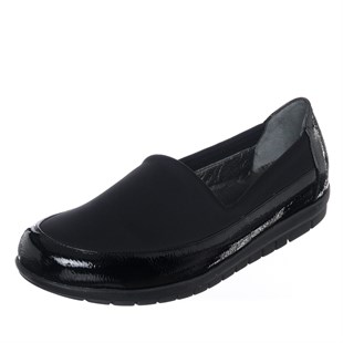 Costo shoesTerlik Sandalet ve Babet Modellerimiz1146-2 Siyah Streç Büyük Numara Kadın Babet Ayakkabı