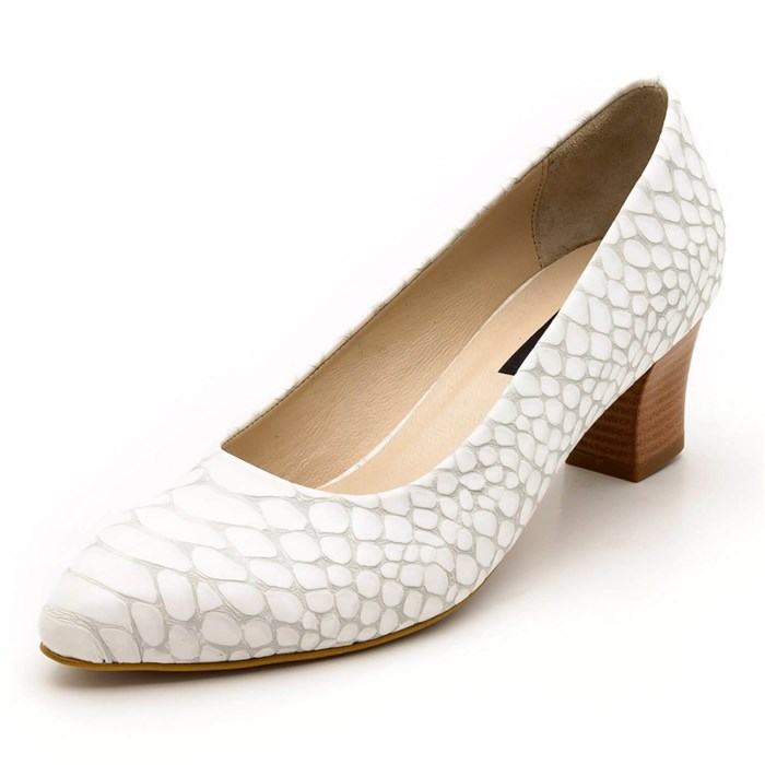 1023 Beyaz Anakonda  Büyük Numara Bayan Ayakkabısı
