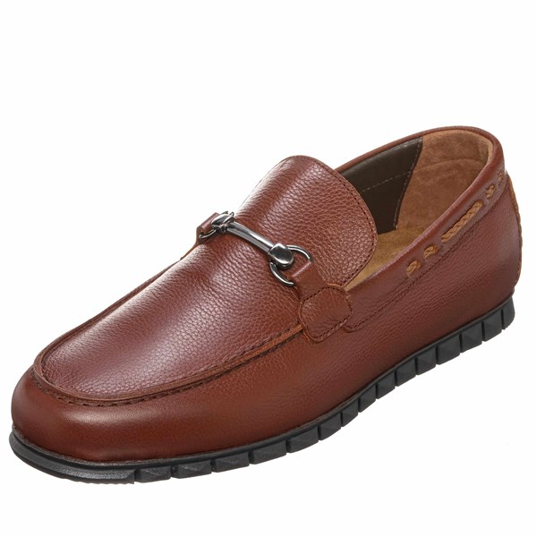Costo shoes49-50 NumaralarN7143 Kahve Dana derisi Rahat şık ve estetik kalıp kauçuk taban 4 mevsim Büyük numara erkek ayakkabısı