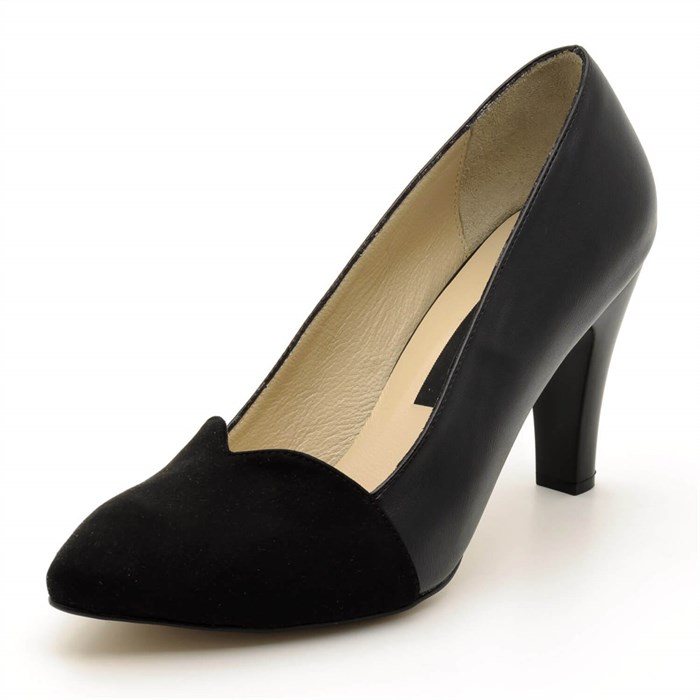 Costo shoesAbiye ve Topuklu Modellerimiz2023 Siyah süet Büyük Numara Kadın Ayakkabıları