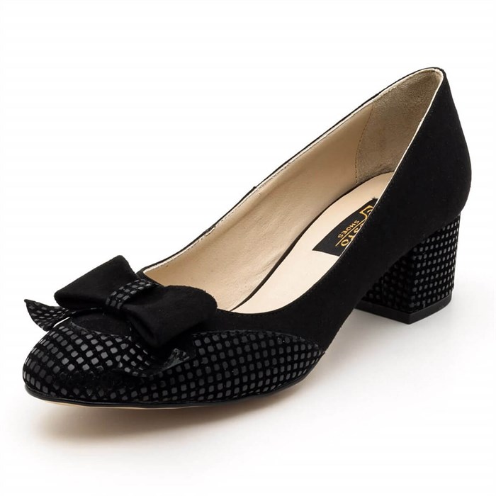 Abiye ve Topuklu Modellerimiz8013 Siyah Büyük Numara Bayan Ayakkabısı