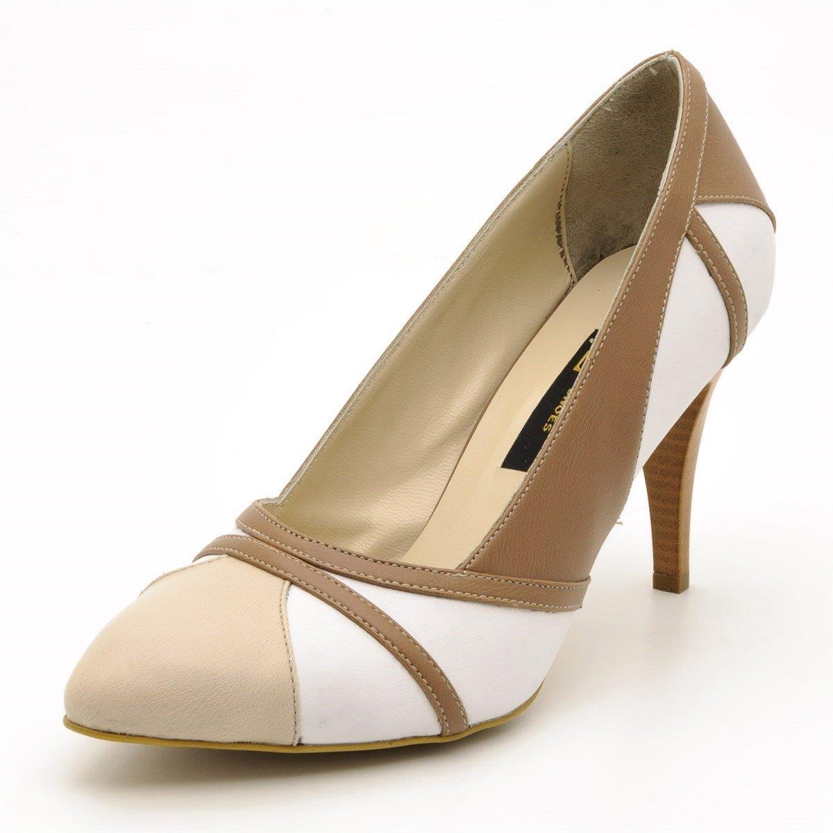 45 Numara 46 numara 47 Numara 48 numara 49 numara 50 numara Büyük Numara Kadın Topuklu Abiye Stiletto 1358 Beyaz 