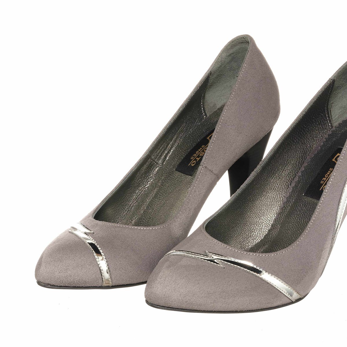 45 Numara 46 numara 47 Numara 48 numara 49 numara 50 numara Büyük Numara Topuklu Kadın Ayakkabısı KDR1001 Gri