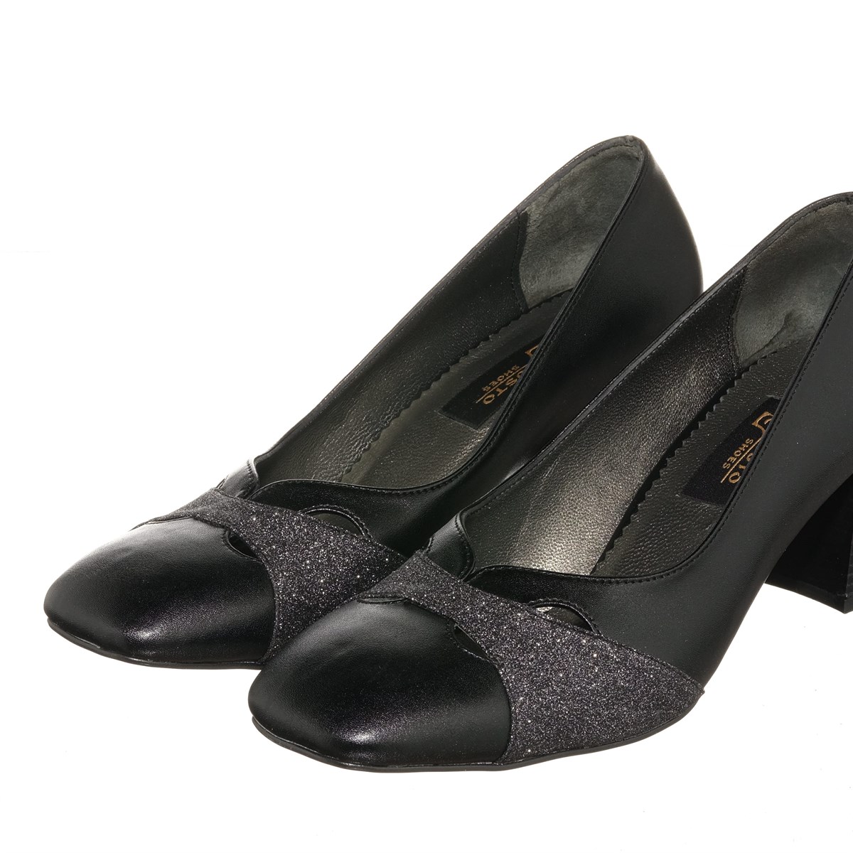 45 Numara 46 numara 47 Numara 48 numara 49 numara 50 numara Büyük Numara Kadın Topuklu Ayakkabı KDR1413 Siyah