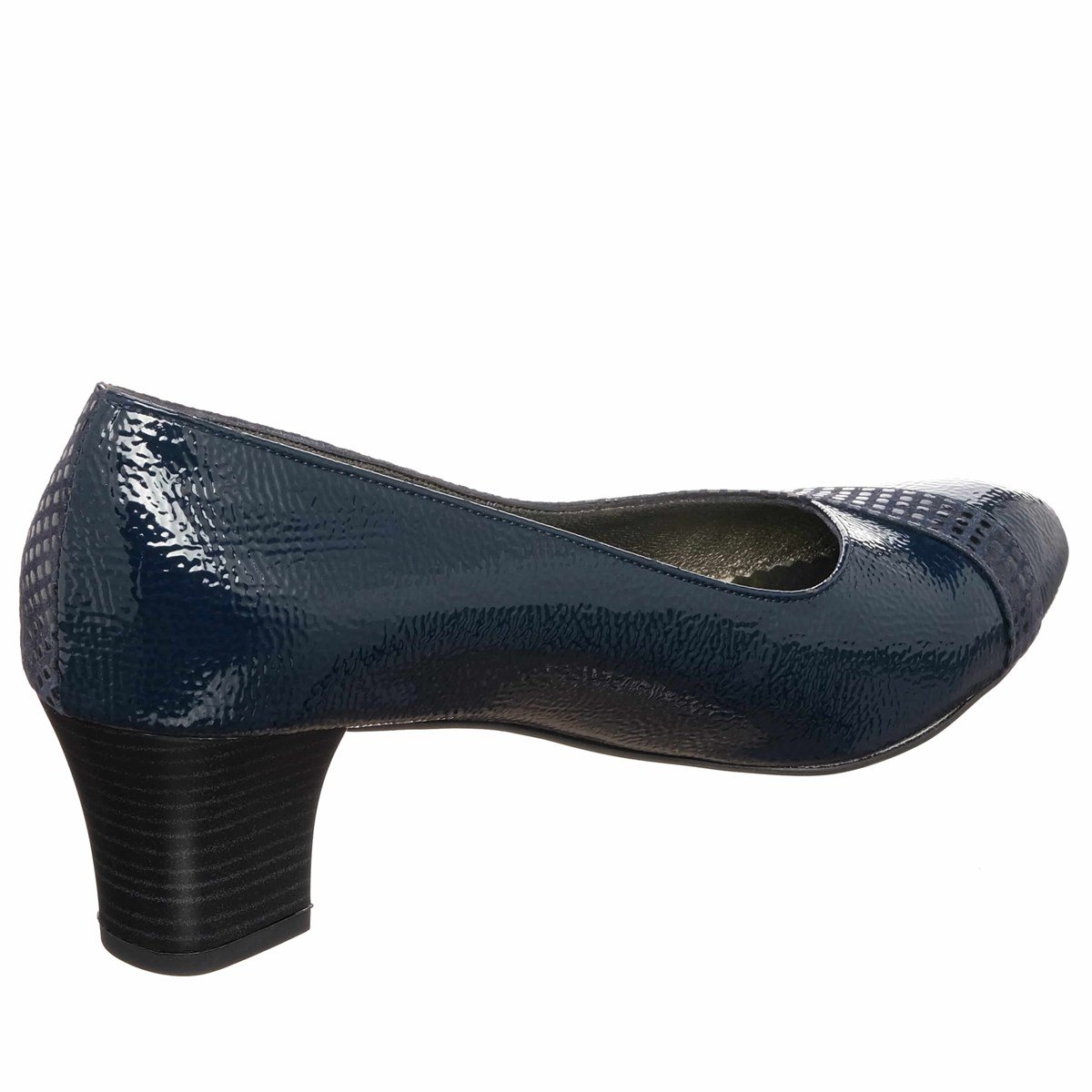 45 Numara 46 numara 47 Numara 48 numara 49 numara 50 numara Büyük Numara Kısa Topuk Kadın Stiletto Ayakkabı KDR1717 Lacivert