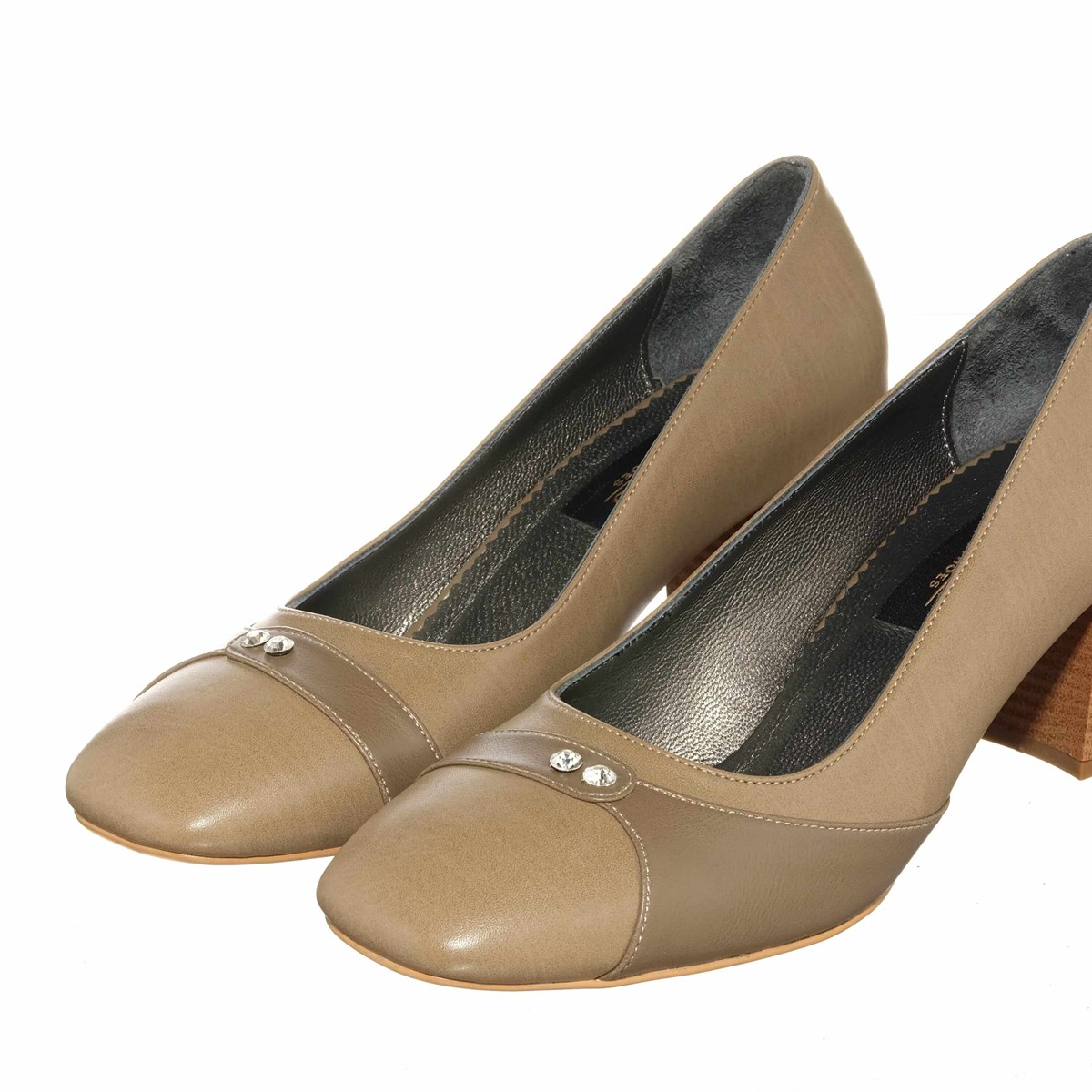 45 Numara 46 numara 47 Numara 48 numara 49 numara 50 numara Büyük Numara Topuklu Kadın Ayakkabı KDR3579 Vizon