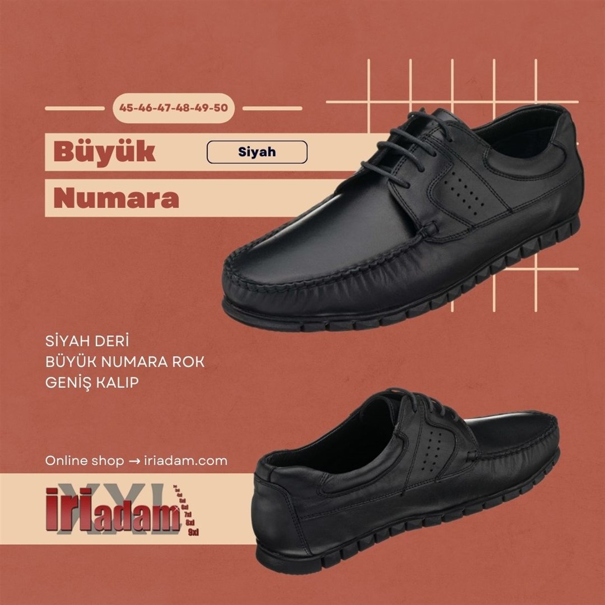 Siyah Deri2526, iriadam, 45 46 47 48 49 50 numara erkek günlük deri ayakkabı, büyük beden ayakkabı, büyük numara oxford casual günlük ayakkabı, büyük beden geniş kalıp kaliteli deri ayakkabı, uygun fiyat