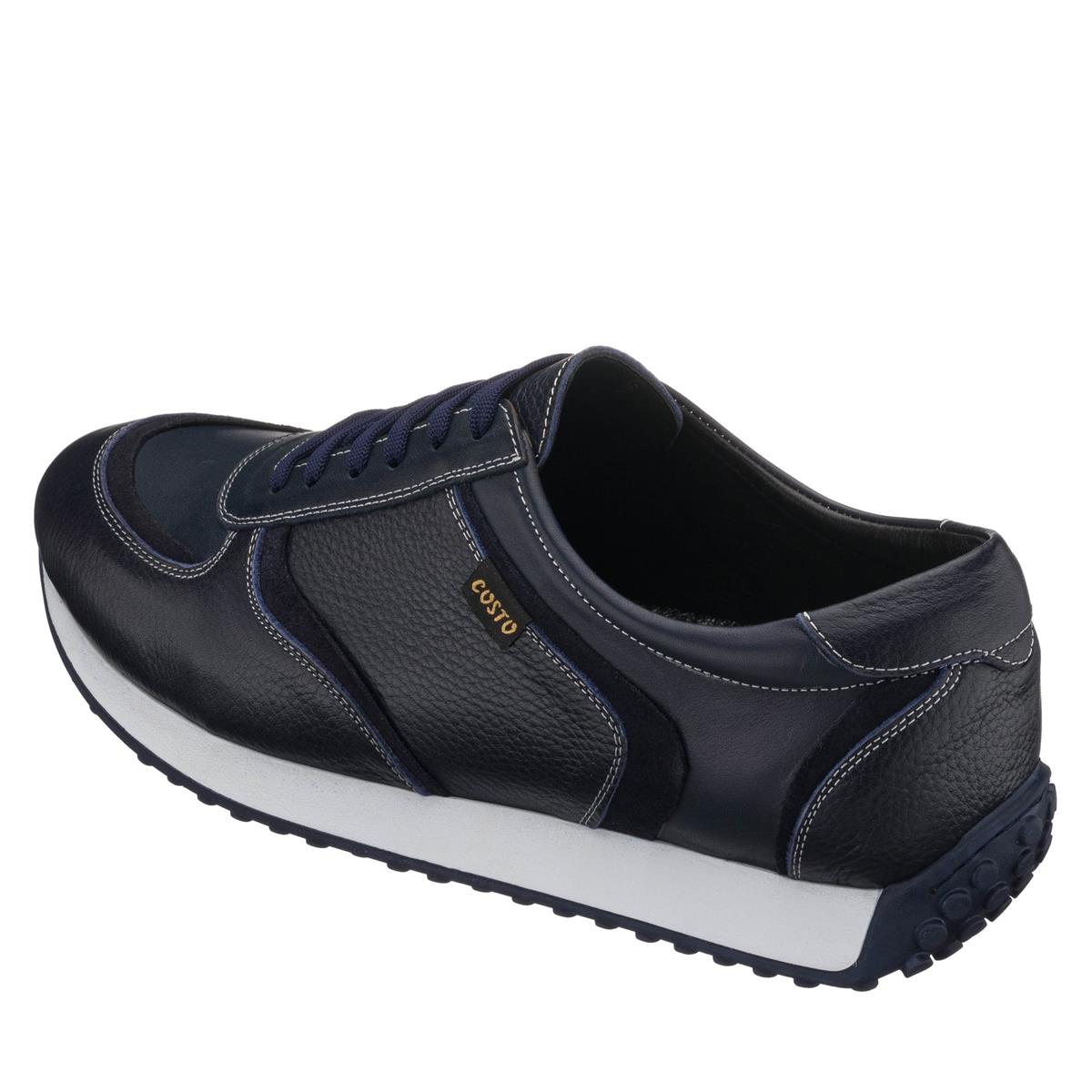 Lacivert Deri47, iriadam, 45 46 47 48 49 50 numara erkek spor deri ayakkabı, spor ayakkabı, büyük numara erkek spor, büyük beden geniş kalıp kaliteli deri spor ayakkabı, uygun fiyat
