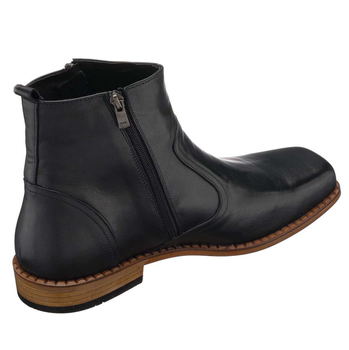 Siyah Western4,  45 46 47 48 49 50 numara erkek bot, deri kışlık ve su geçirmez büyük numara erkek bot, İriadam geniş kalıp kaliteli bot modelleri, uygun fiyat