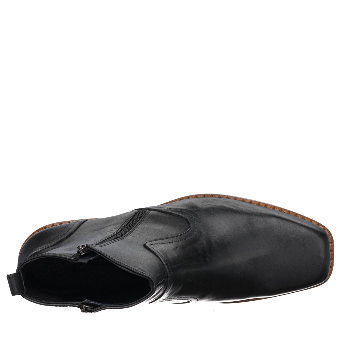 45 Numara 46 numara 47 Numara 48 numara 49 numara 50 numara Büyük Numara Deri Erkek Bot Üst Kalte - CLAS01 Siyah