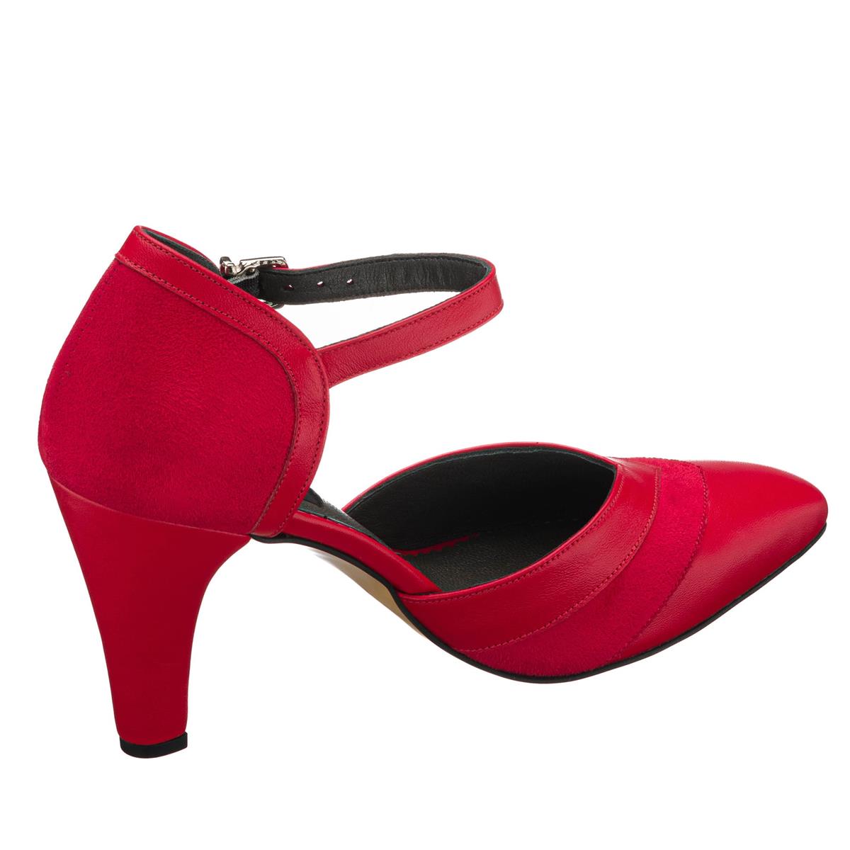 45 Numara 46 numara 47 Numara 48 numara 49 numara 50 numara Büyük numara Topuklu Kadın Ayakkabı ECE77 Kirmizi