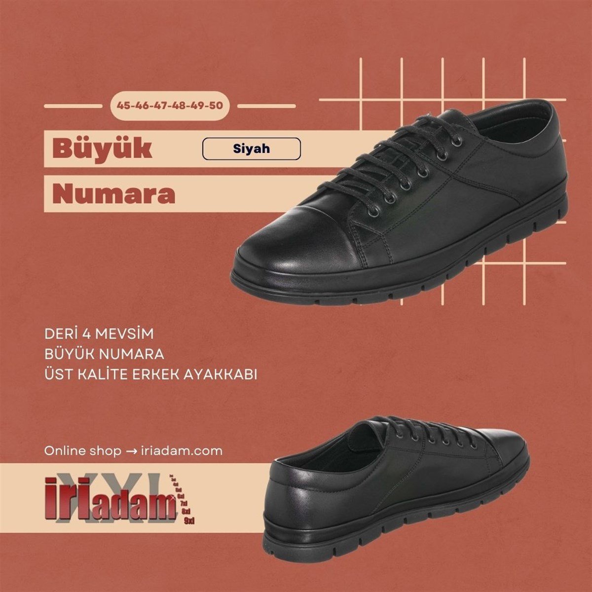 Siyah Deri225, iriadam, 45 46 47 48 49 50 numara erkek günlük deri ayakkabı, büyük beden ayakkabı, büyük numara oxford casual günlük ayakkabı, büyük beden geniş kalıp kaliteli deri ayakkabı, uygun fiyat