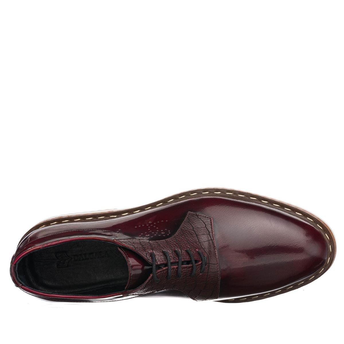 45 Numara 46 numara 47 Numara 48 numara 49 numara 50 numara Büyük beden Erkek Gündelik Deri Ayakkabı - GS4138 Bordo