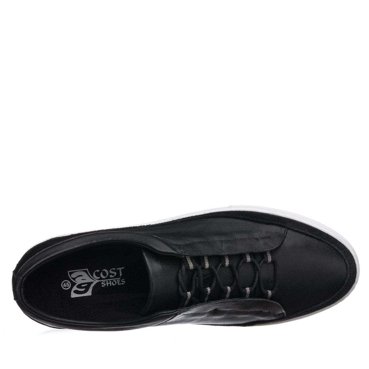 45 Numara 46 numara 47 Numara 48 numara 49 numara 50 numara Büyük Beden Erkek Günlük Spor Deri Spor Ayakkabı - KAdir-03 Siyah