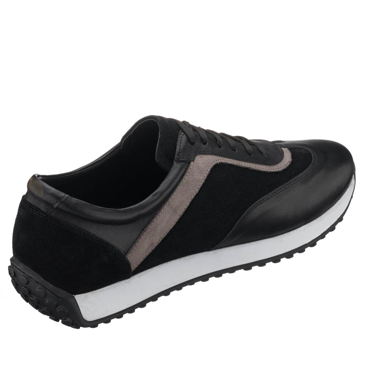 Siyah Gri Deri4, iriadam, 45 46 47 48 49 50 numara erkek spor deri ayakkabı, spor ayakkabı, büyük numara erkek spor, büyük beden geniş kalıp kaliteli deri spor ayakkabı, uygun fiyat