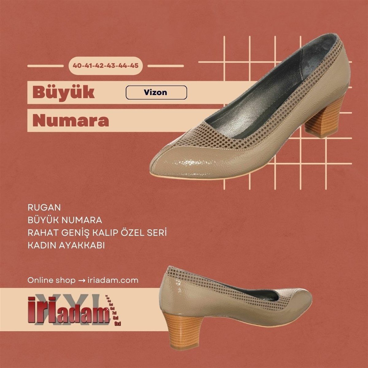 Vizon88, iriadam, 40 41 42 43 44 numara kadın kısa topuk ayakkabı, büyük numara topuklu uygun fiyat kadın ayakkabı, büyük numara kadın 5 pont kısa topuk günlük ayakkabı, büyük beden geniş kalıp kaliteli kadın bayan topuklu ayakkabı,